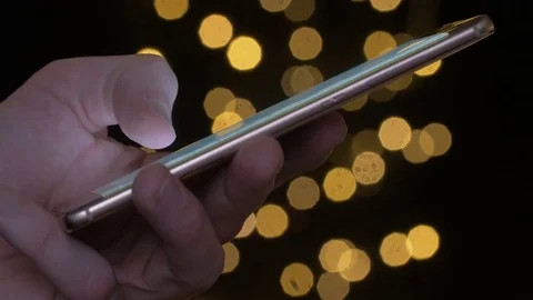 Hand typing sms mms on a smartphone Stock Footage 81927086