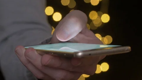 Hand typing sms mms on a smartphone Stock Footage 81927994