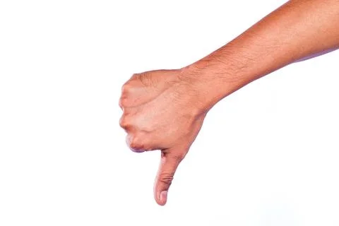 Hand unlike isolated on white background. concept. Stock Photos