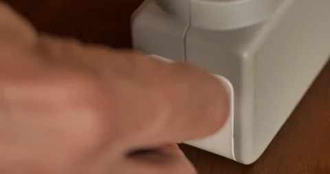 Hand unplugging a USB Type A cord from an adapter or hub - close up Stock Footage 92741909