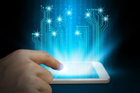 Hand use smartphone 스톡 사진