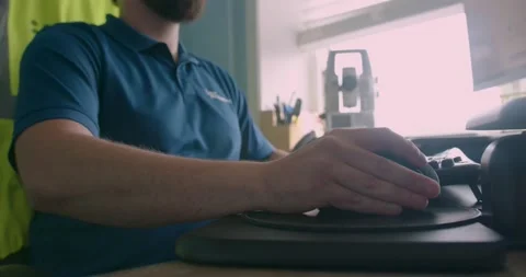 Hand Using Computer Mouse Stock Footage 201964782