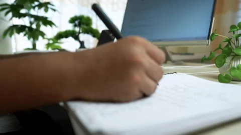 Hand Using Computer Mouse in Office Setting, Close-up of a hand using a com.. Stock Footage 317737150