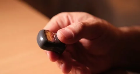 Hand Using Digital Prayer Counter, Close-Up of Islamic Worship Device Stock Footage 328102504