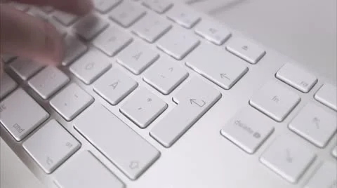 A hand using a keyboard Stock Footage 11332985