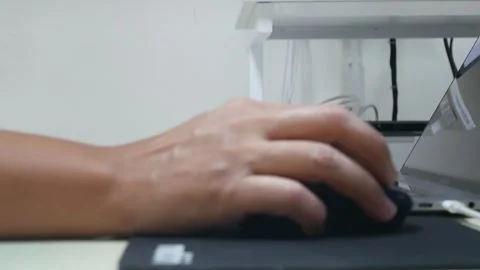 Hand using laptop footage. Stock Footage 243473170