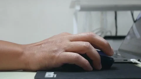 Hand using laptop footage.G10 Stock Footage 243473221