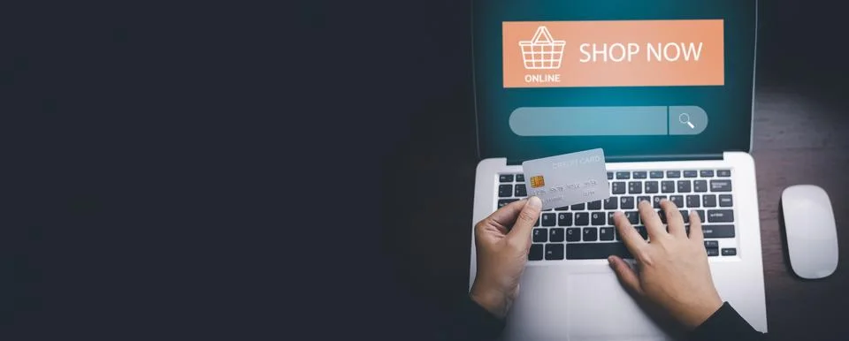 Hand using Laptop with model visa with Searching Browsing Internet Data Infor Stock Photos