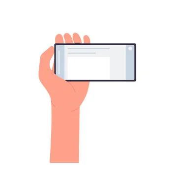 Hand using mobile phone Illustrazione stock