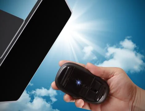 Hand using mouse computer 스톡 일러스트