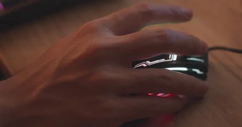 Hand using mouse - LED RGB Video stock 145848571