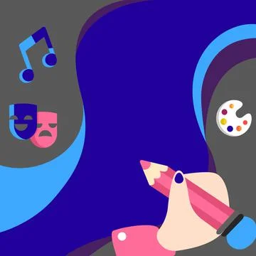 Hand Using Pencil Strategizing Newest Innovative Creative Goal Plans. Abstract Stock Illustration