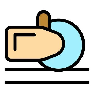 Hand using pizza cutter wheel slicing dough on table Stock Illustration