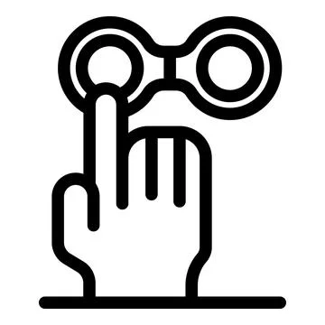 Hand using rotating spinner toy for stress relief and focus Stock Illustration