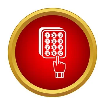 Hand using security keypad for access control 스톡 일러스트