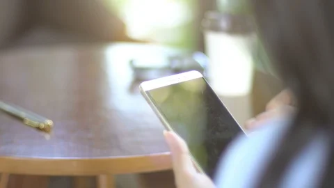 Hand using smartphone connecting Stock Footage 115247403