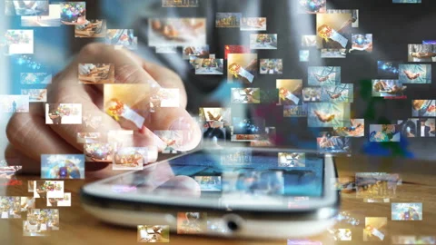Hand using smartphone connecting, Social media, Network of business concept. Stock Footage 134852990