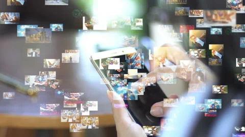 Hand using smartphone connecting, Social media, Network of business concept. Stock Footage 134853012
