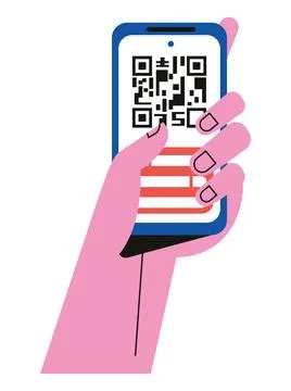 Hand using smartphone Stock Illustration