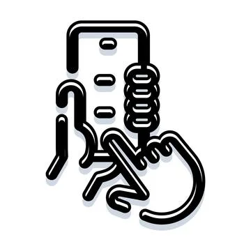 Hand using smartphone for mobile communication technology Stock Illustration