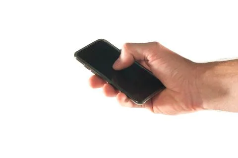 Hand Using smartphone Foto stock