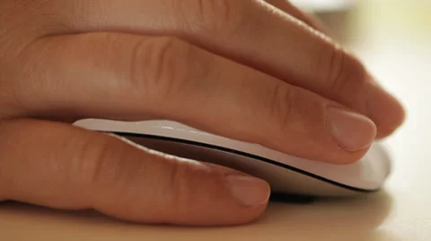 Hand using Wireless mouse driver Stock Footage 35917832