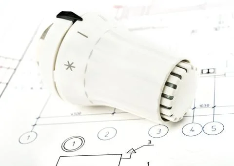 Hand on a valve Foto stock