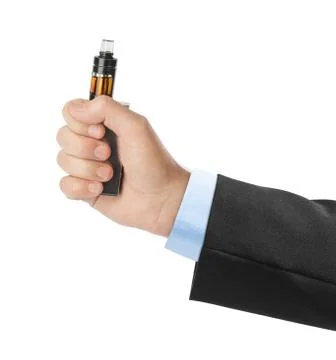 Hand with vape device for smoking Stock Photos