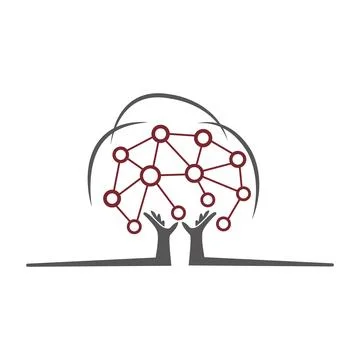 Hand Up Vector creative brain logo branding identity corporate logo design vecto Stock Illustration