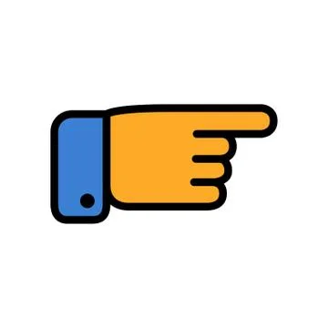 Hand vector flat icon Stock Illustration