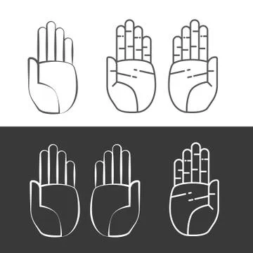 Hand vector icon Stock Illustration