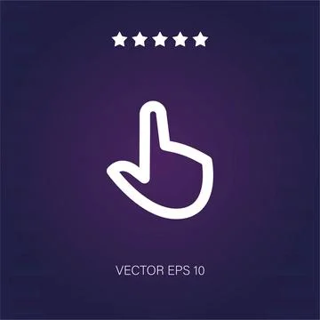 Hand vector icon . Modern simple flat icon, Stock Illustration