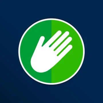 Hand vector icon palm symbol graphic sign line Stock Illustration