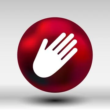 Hand vector icon palm symbol graphic sign line Stock Illustration