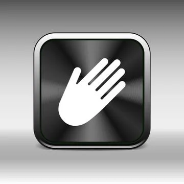 Hand vector icon palm symbol graphic sign line Stock Illustration