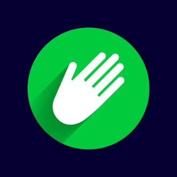 Hand vector icon palm symbol graphic sign line Stock Illustration