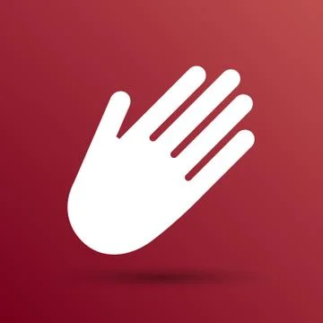 Hand vector icon palm symbol graphic sign line Stock Illustration