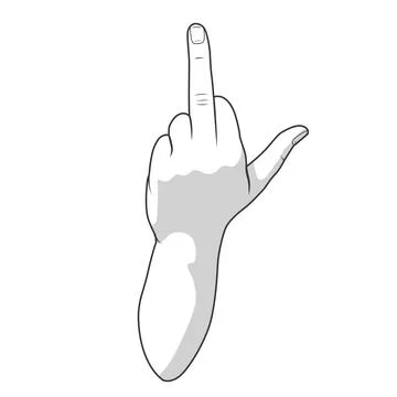 Hand vector illustration offensive gesture Stock Illustration