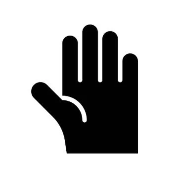 Hand vector illustration, Ramadan related solid icon Stock Illustration
