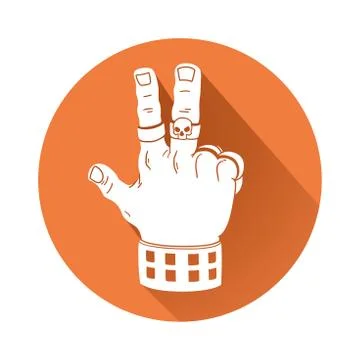Hand in victory gesture Stock Illustration