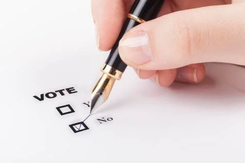 Hand vote no Stock Photos