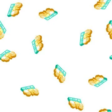 Hand voting isometric icon seamless pattern sign Illustrazione stock