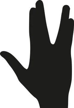 Hand with vulcan greet Stock Illustration