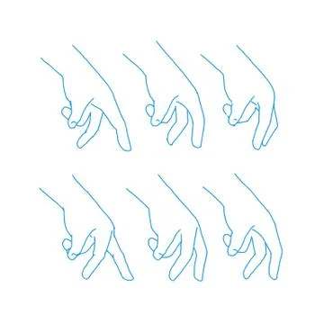 Hand Walk Cycle Sequence Drawing Stock Illustration