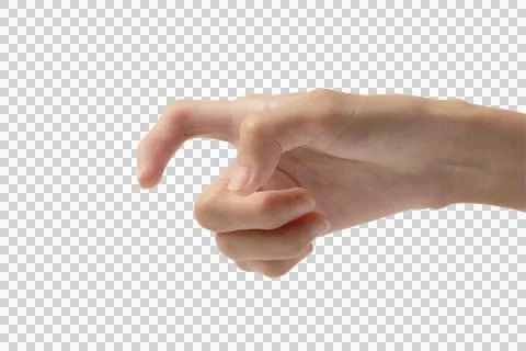 Hand was bent due to a bone problem isolated on white background.Selection fo Stock Photos
