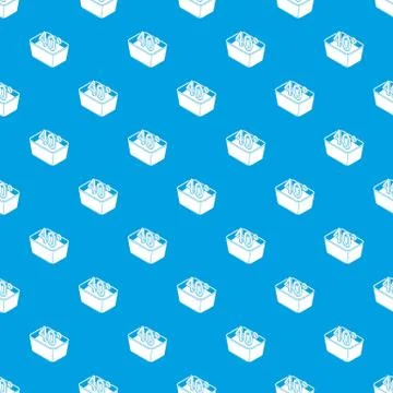 Hand wash 40 degrees celsius pattern seamless blue Stock Illustration