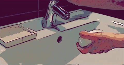 Hand Wash Comic Stock Footage 132295660