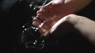 Hand Wash Face Slow Motion  Stock Footage