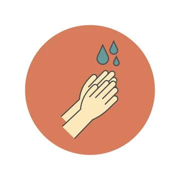 Hand wash flat vector icon. Clean hands flat vector icon Stock Illustration
