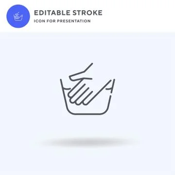Hand Wash icon vector, filled flat sign, solid pictogram isolated on white, logo Stock Illustration